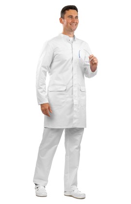 Халат мужской летний «Ультра» белый, ХАССП