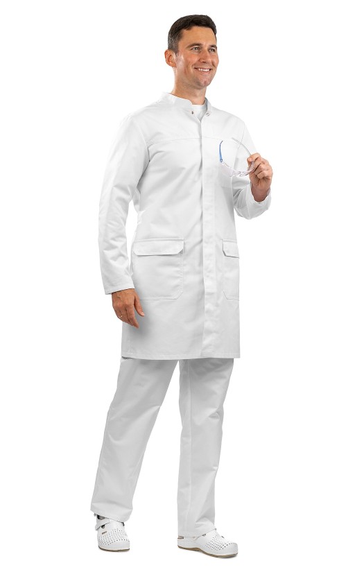 Халат мужской летний «Ультра» белый, ХАССП