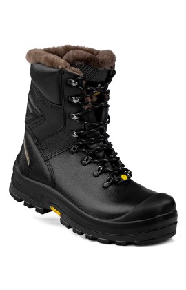 Ботинки кожаные «Айсгард» с высокими берцами утепленные, с защитными носками из композитного материала и неметаллическими антипрокольными стельками (модель 5.768)