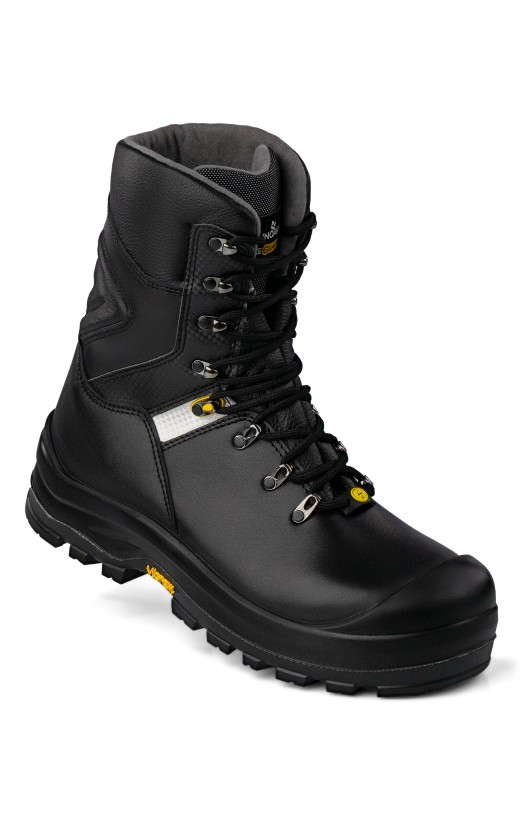 Ботинки кожаные «Айсгард Гор» с высокими берцами утепленные, с защитными носками из композитного материала и неметаллическими антипрокольными стельками (модель 5.767)