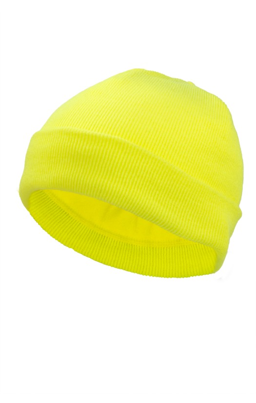 Шапка трикотажная двойная с утеплителем Тинсулейт® лимонная