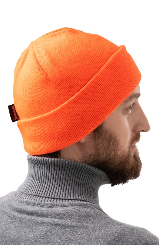 Шапка трикотажная двойная с утеплителем Тинсулейт® оранжевая